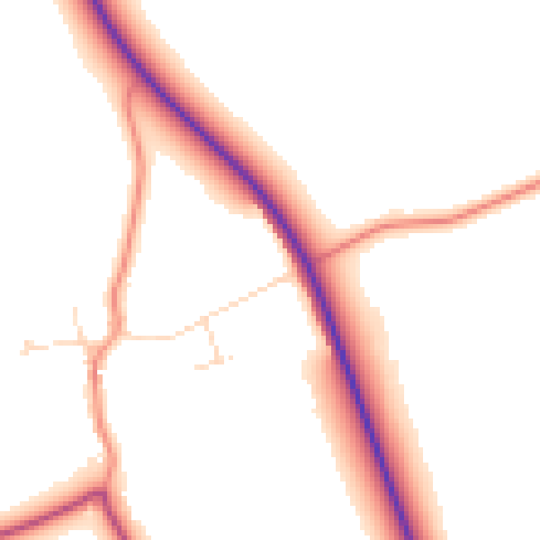 Daytime road noise heatmap for DN36 5SQ