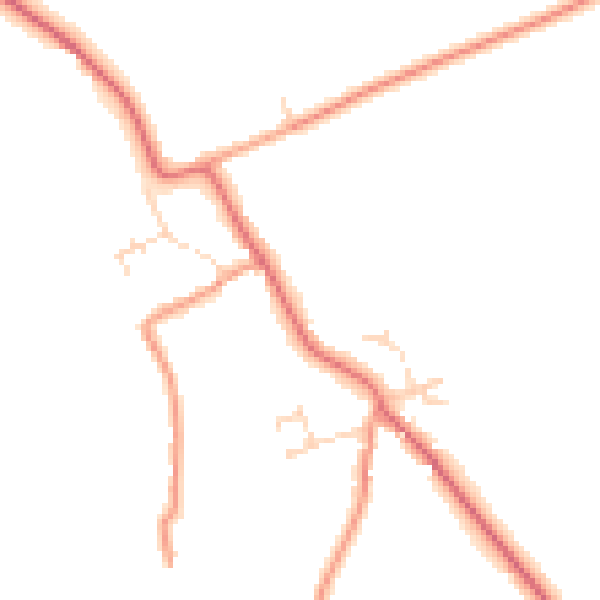 Daytime road noise heatmap for DN36 5SX