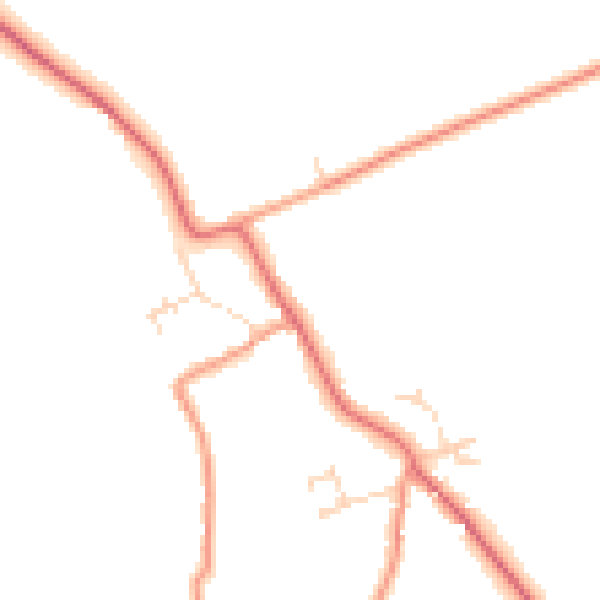 Daytime road noise heatmap for DN36 5SZ