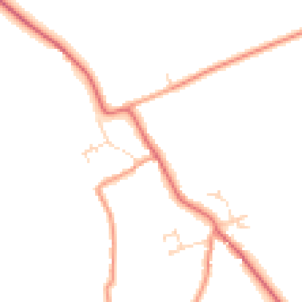Daytime road noise heatmap for DN36 5TD