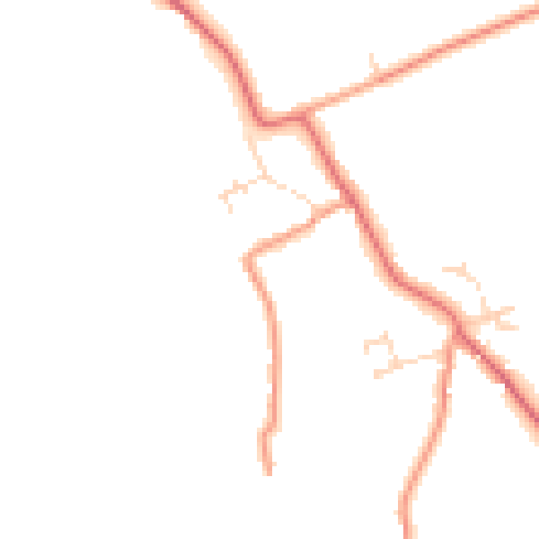 Daytime road noise heatmap for DN36 5TJ