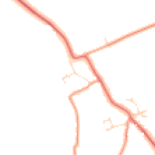Daytime road noise heatmap for DN36 5TQ