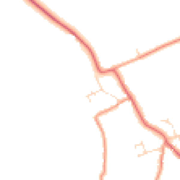 Daytime road noise heatmap for DN36 5TX