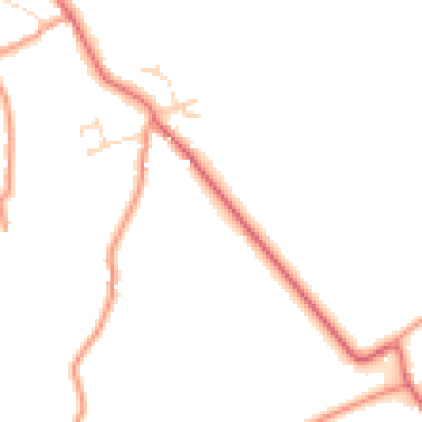 Daytime road noise heatmap for DN36 5TZ