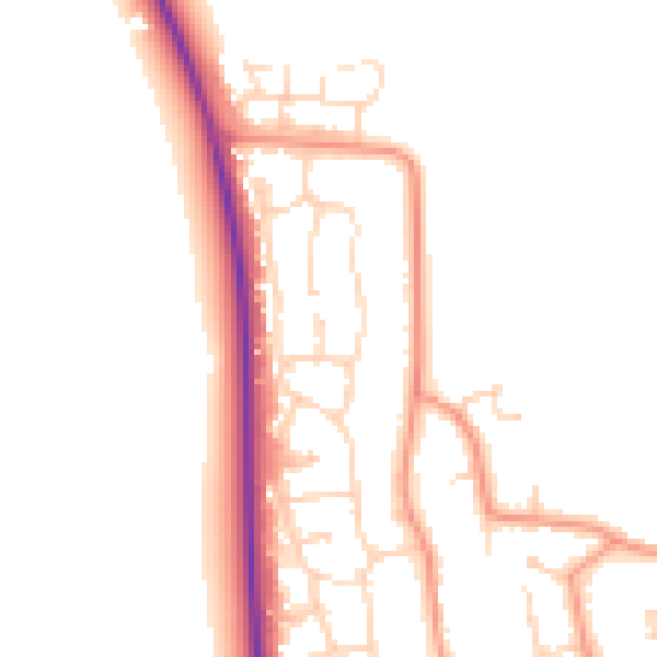 Daytime road noise heatmap for DN36 5YA