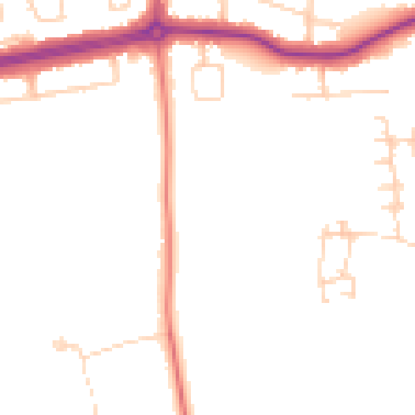 Daytime road noise heatmap for DN37 0AG
