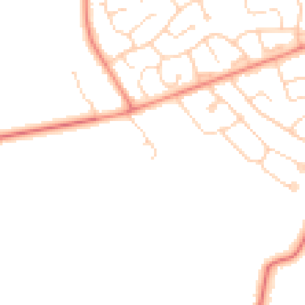 Daytime road noise heatmap for DN37 0BN