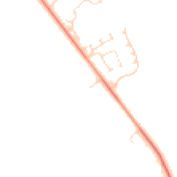 Daytime road noise heatmap for DN37 0BW