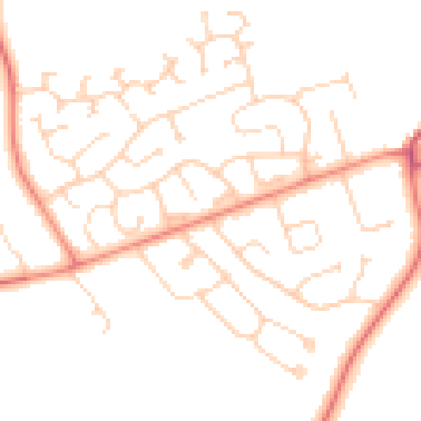 Daytime road noise heatmap for DN37 0DD