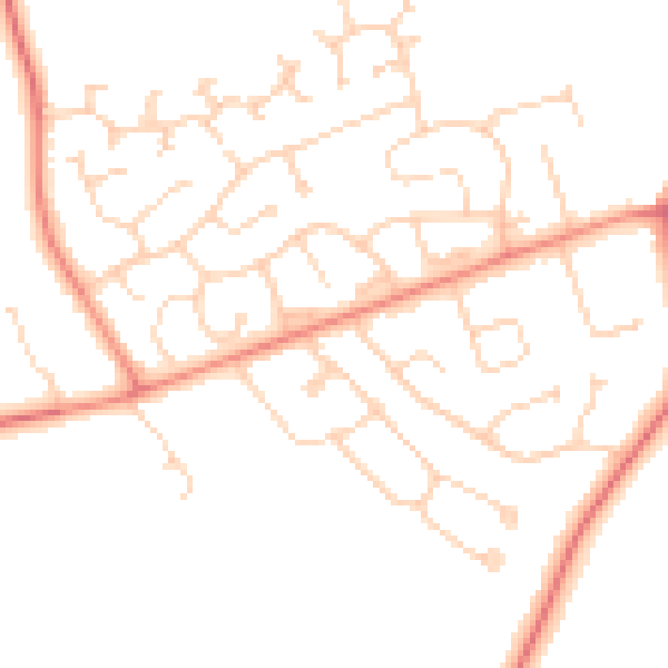 Daytime road noise heatmap for DN37 0DE