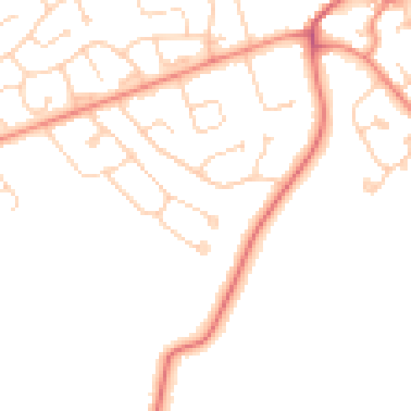 Daytime road noise heatmap for DN37 0DG