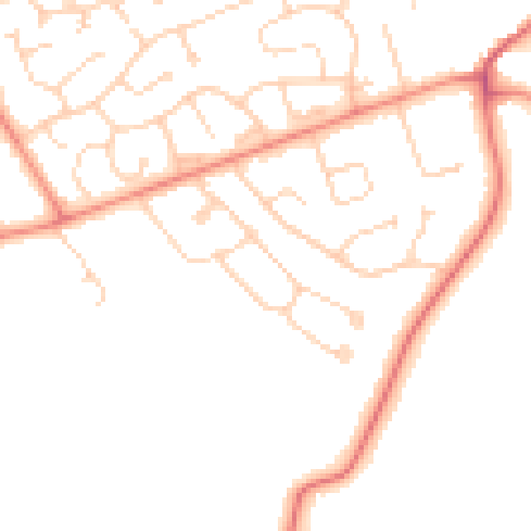 Daytime road noise heatmap for DN37 0DH