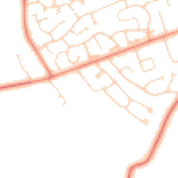 Daytime road noise heatmap for DN37 0DN