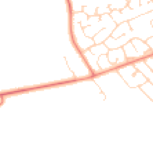 Daytime road noise heatmap for DN37 0DS