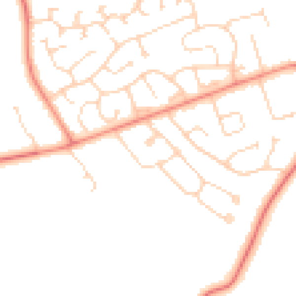 Daytime road noise heatmap for DN37 0ED