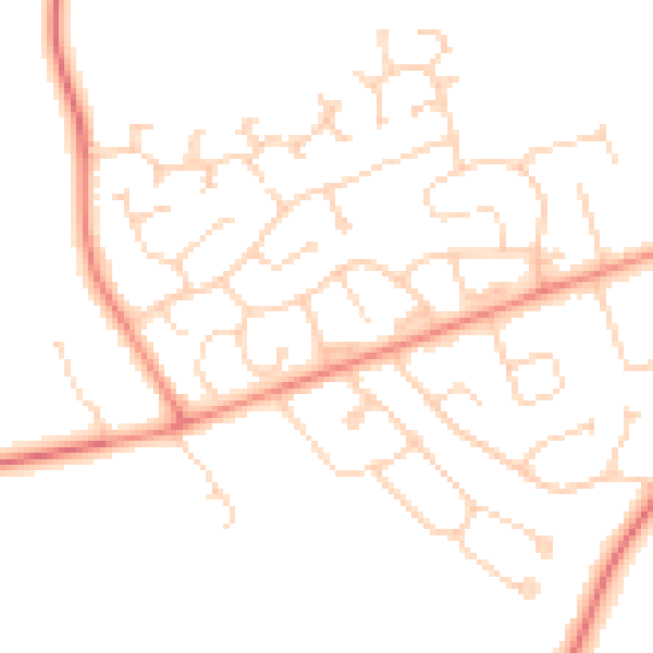 Daytime road noise heatmap for DN37 0EL