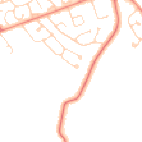 Daytime road noise heatmap for DN37 0FX