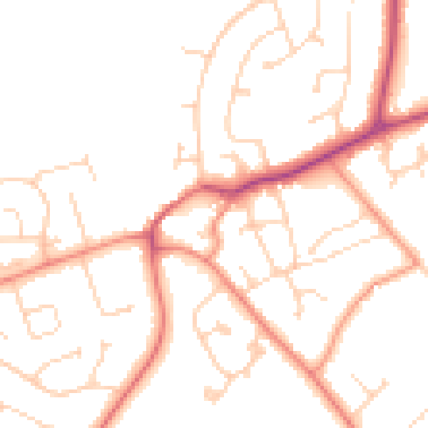 Daytime road noise heatmap for DN37 0LS