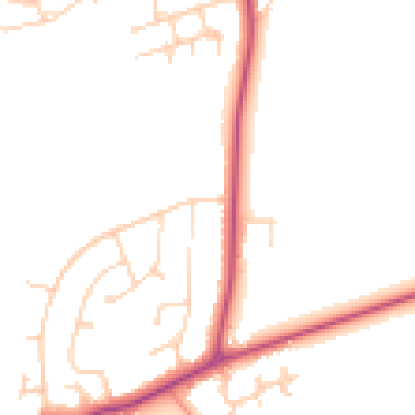 Daytime road noise heatmap for DN37 0PX