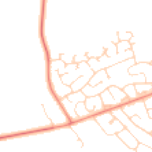 Daytime road noise heatmap for DN37 0UR