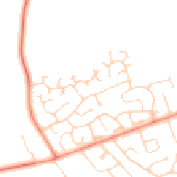 Daytime road noise heatmap for DN37 0XX