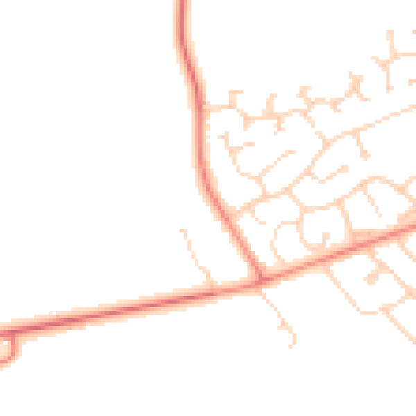 Daytime road noise heatmap for DN37 0YW