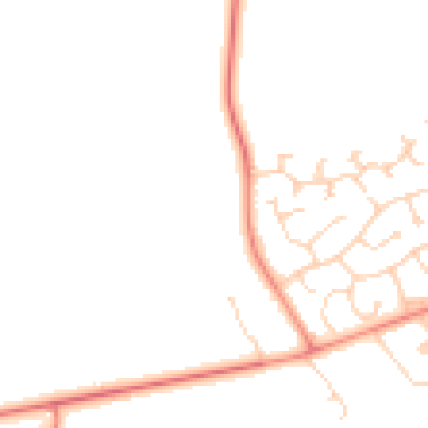 Daytime road noise heatmap for DN37 0ZA