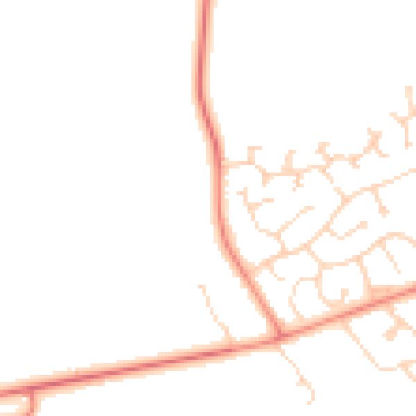 Daytime road noise heatmap for DN37 0ZG