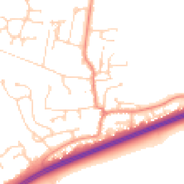 Daytime road noise heatmap for DN37 7AA