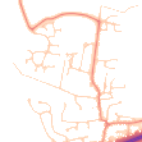 Daytime road noise heatmap for DN37 7AZ