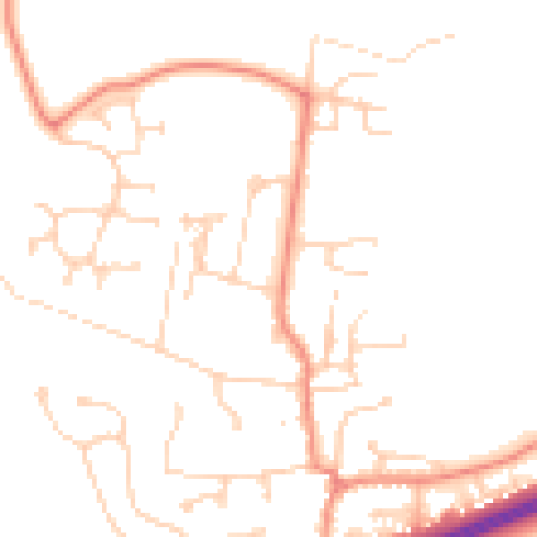 Daytime road noise heatmap for DN37 7BB
