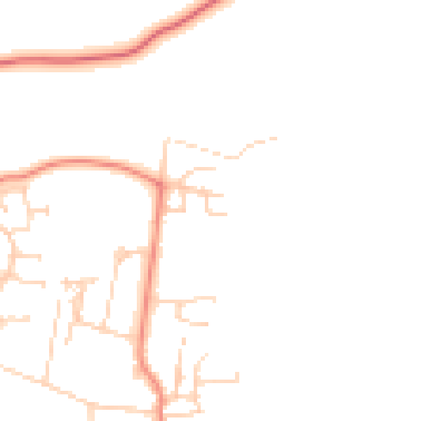 Daytime road noise heatmap for DN37 7EJ