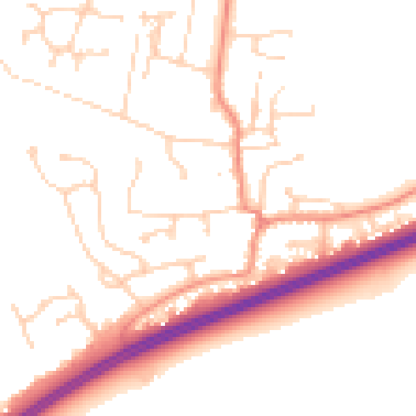 Daytime road noise heatmap for DN37 7EP
