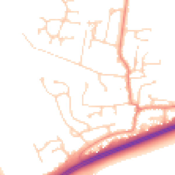 Daytime road noise heatmap for DN37 7ES