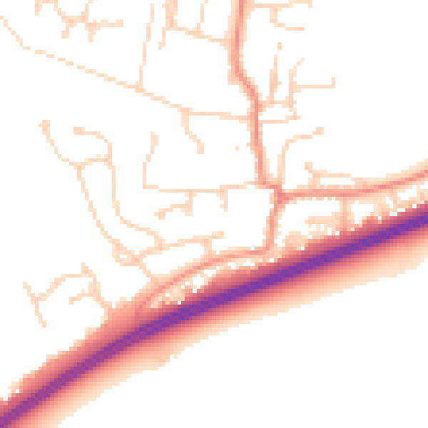Daytime road noise heatmap for DN37 7EW