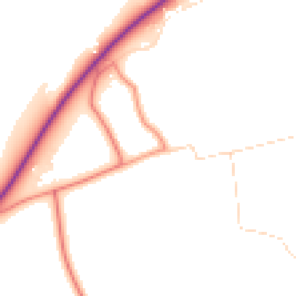 Daytime road noise heatmap for DN37 7JU