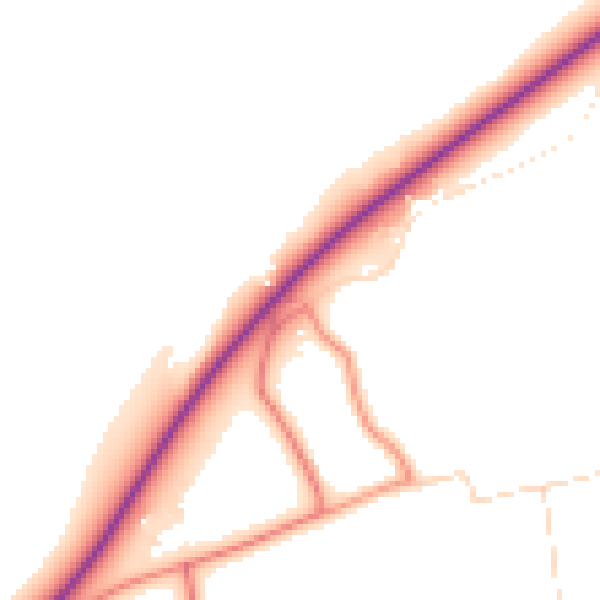 Daytime road noise heatmap for DN37 7JW