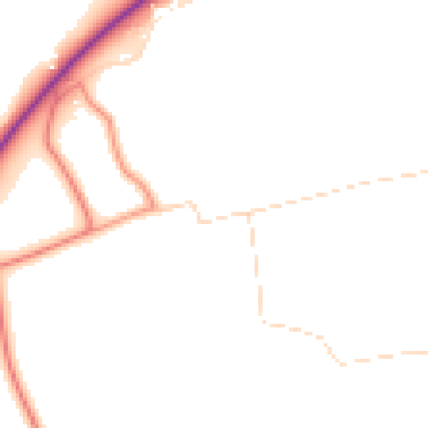 Daytime road noise heatmap for DN37 7LA