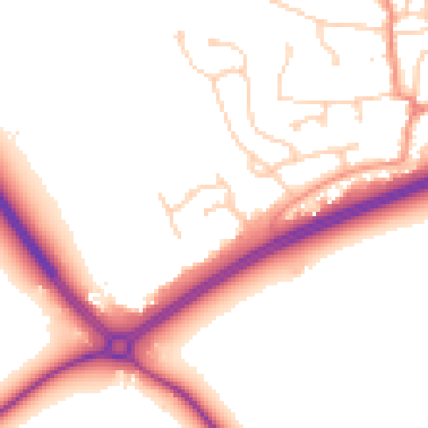 Daytime road noise heatmap for DN37 7ST