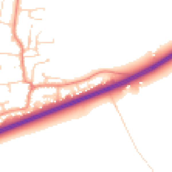 Daytime road noise heatmap for DN37 7WA
