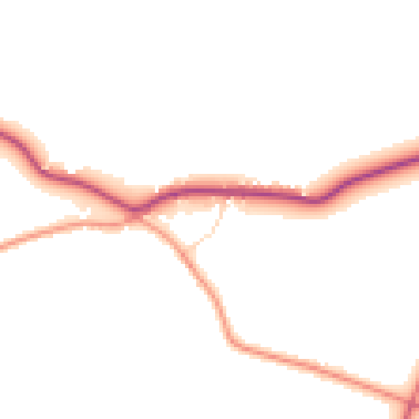 Daytime road noise heatmap for DN37 8JN