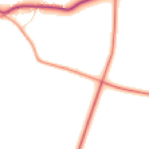 Daytime road noise heatmap for DN37 8JU