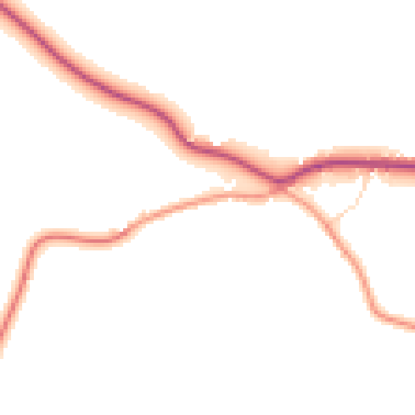 Daytime road noise heatmap for DN37 8LB