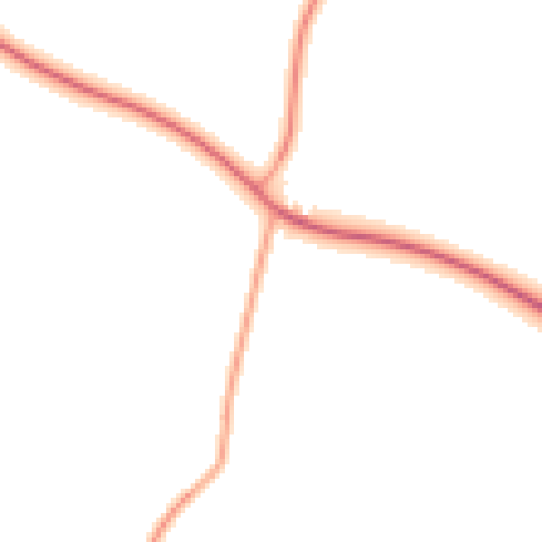 Night-time road noise heatmap for DN37 8NJ