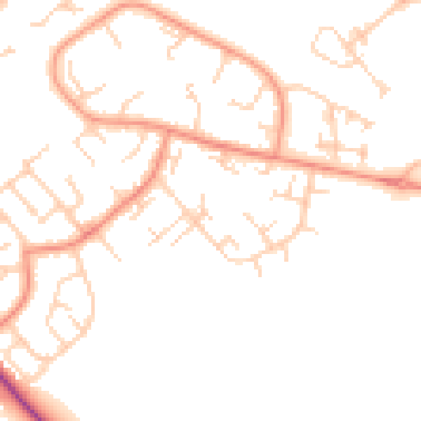 Daytime road noise heatmap for DN37 9AL