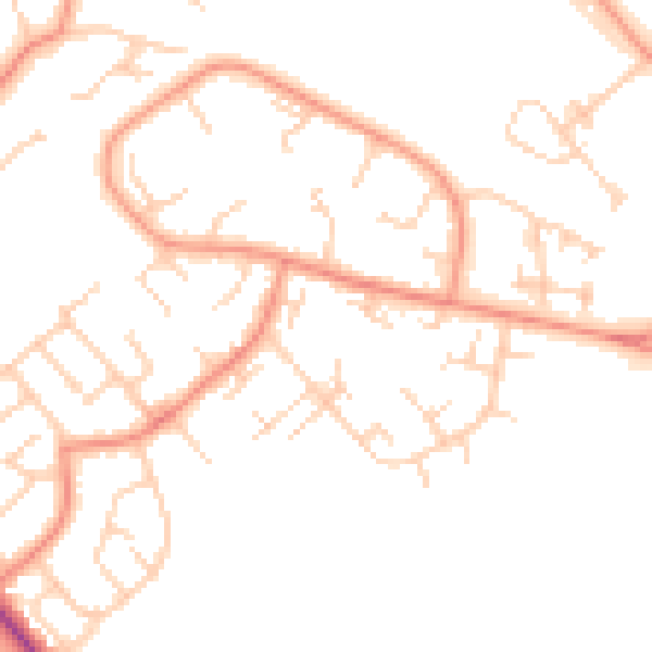 Daytime road noise heatmap for DN37 9AR