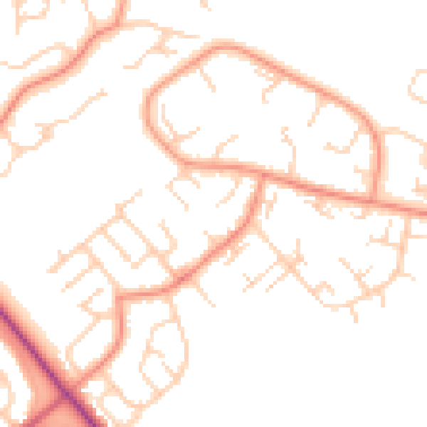 Daytime road noise heatmap for DN37 9DQ