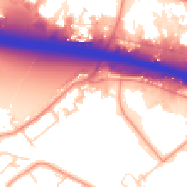 Daytime road noise heatmap for DN37 9FB