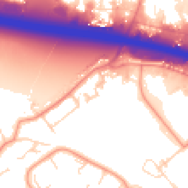 Daytime road noise heatmap for DN37 9FF