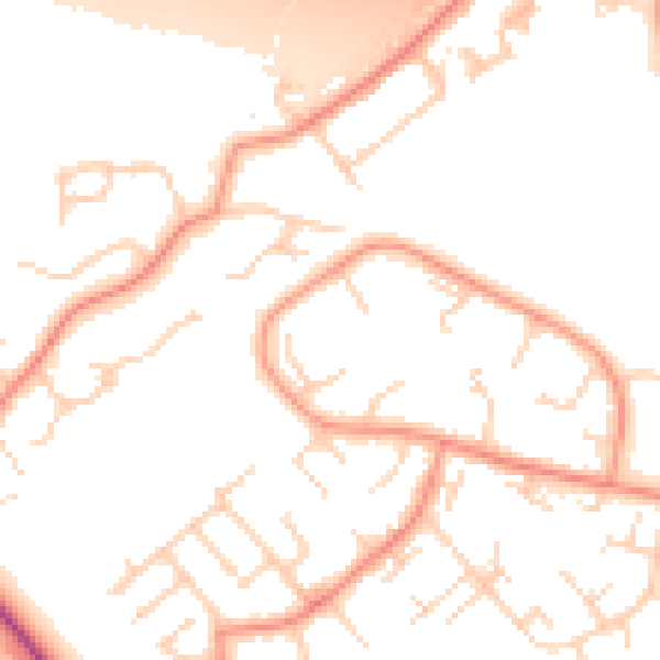 Daytime road noise heatmap for DN37 9JH